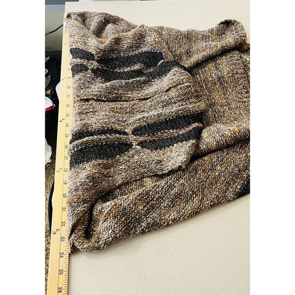 Womens L Chico's Randall Sweater Vest Chestnut Open Front Metallic Chic Texture - Picture 7 of 8